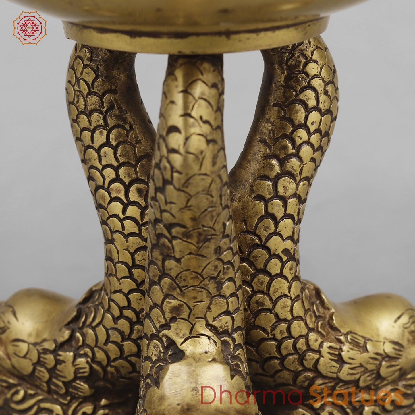 Brass Auspicious Fish Urli (Vastu Friendly), Antique Finish 8”