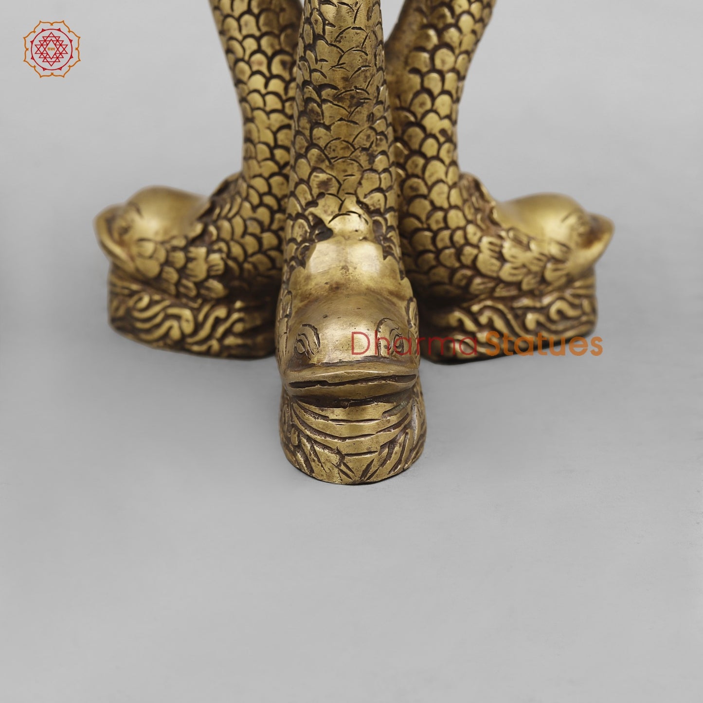 Brass Auspicious Fish Urli (Vastu Friendly), Antique Finish 8”