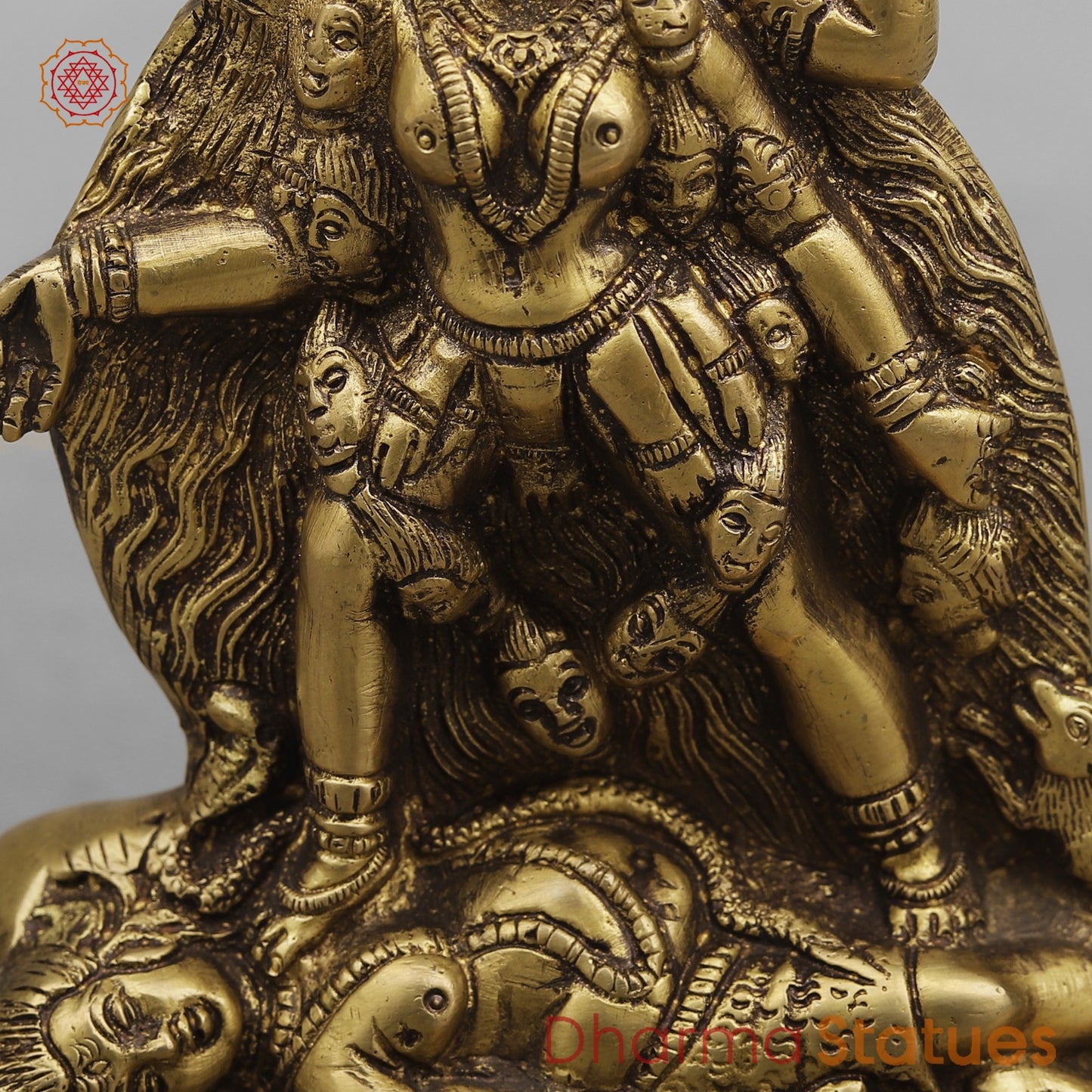 Brass Kaali Fine, Antique Finish 7”