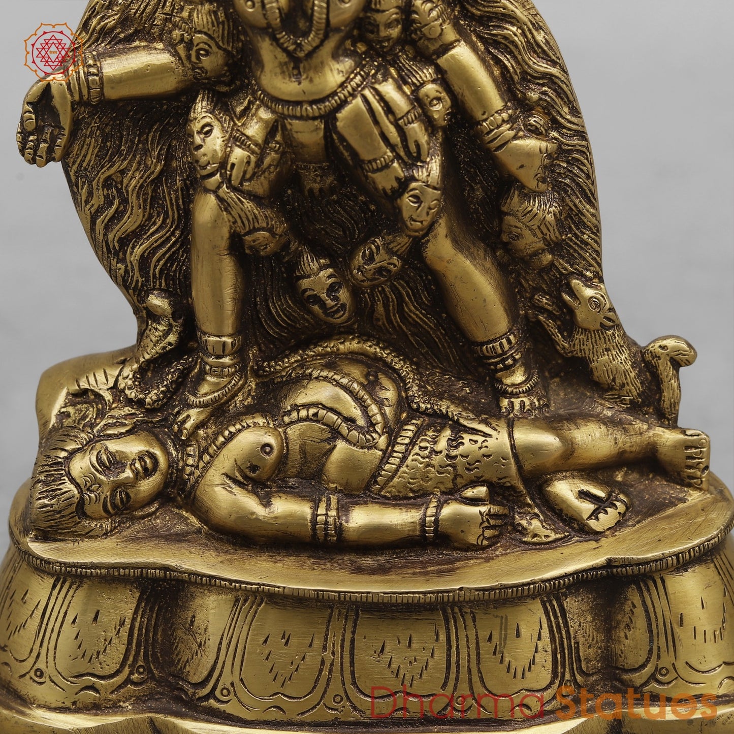 Brass Kaali Fine, Antique Finish 7”