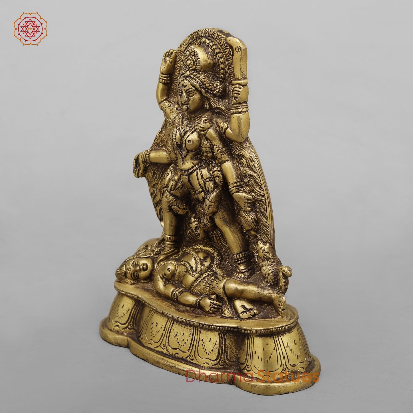 Brass Kaali Fine, Antique Finish 7”