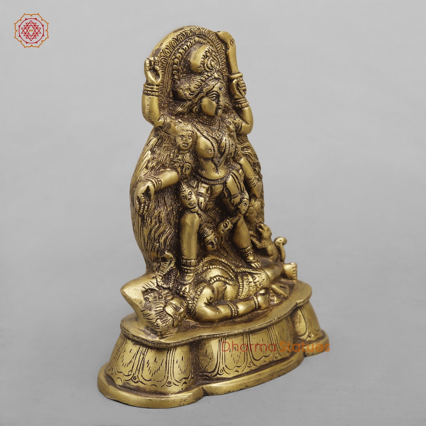 Brass Kaali Fine, Antique Finish 7”