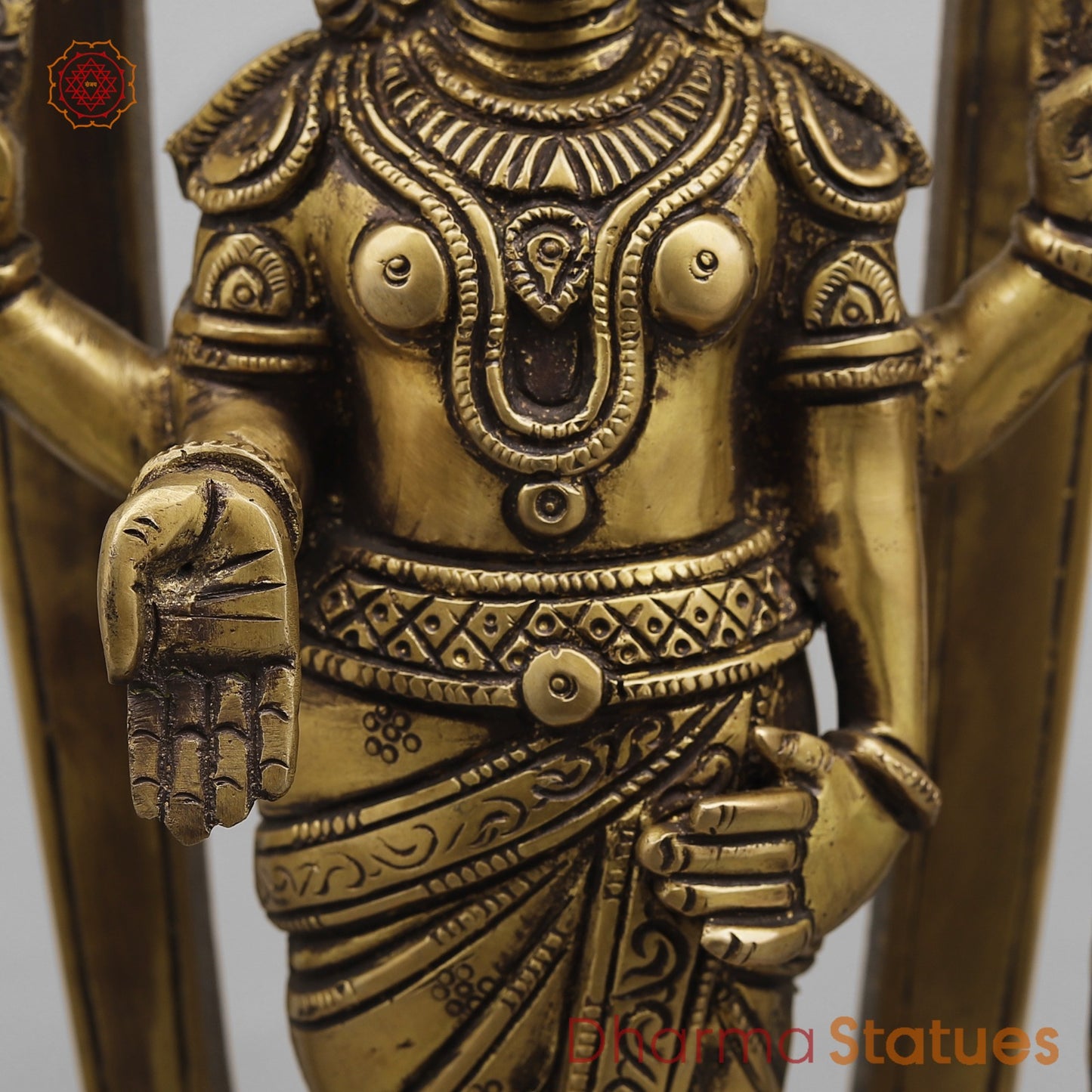 Brass Tirupati Balaji Fine, Antique Finish 14”