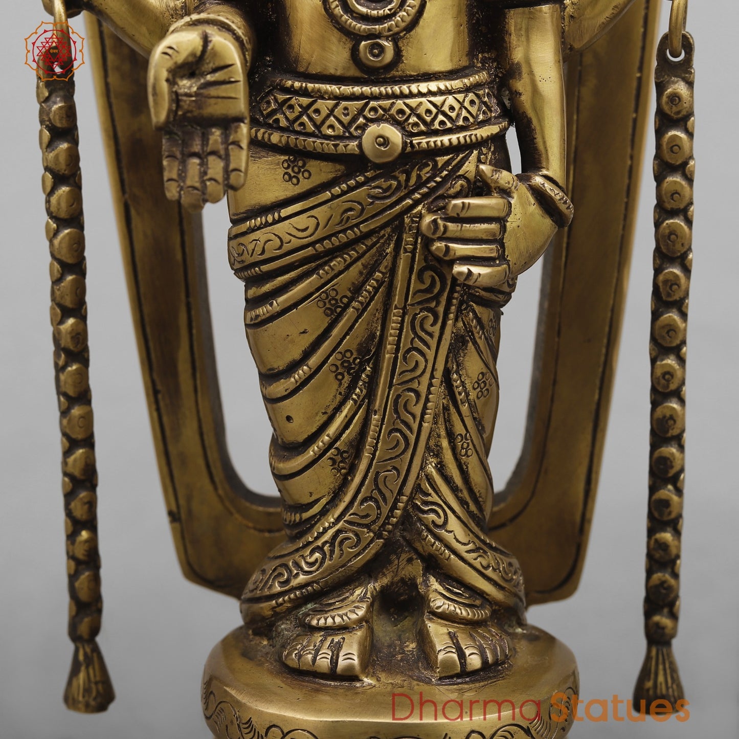 Brass Tirupati Balaji Fine, Antique Finish 14”