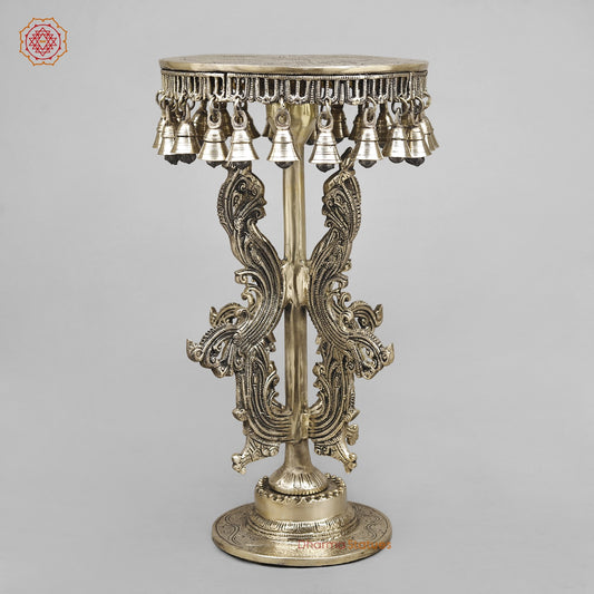 Brass Stand With Bell, Smooth Finish 19.5” (Single)
