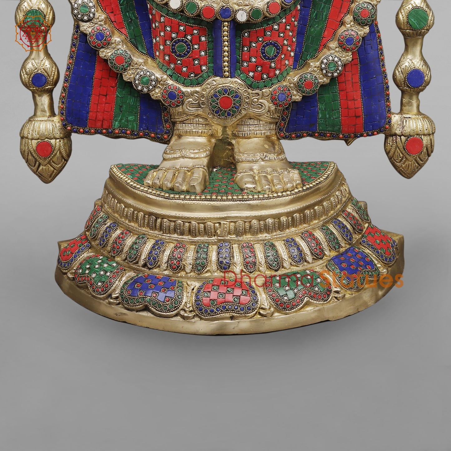 Brass Tirupati Balaji Fine, Stone Work Finish 46”