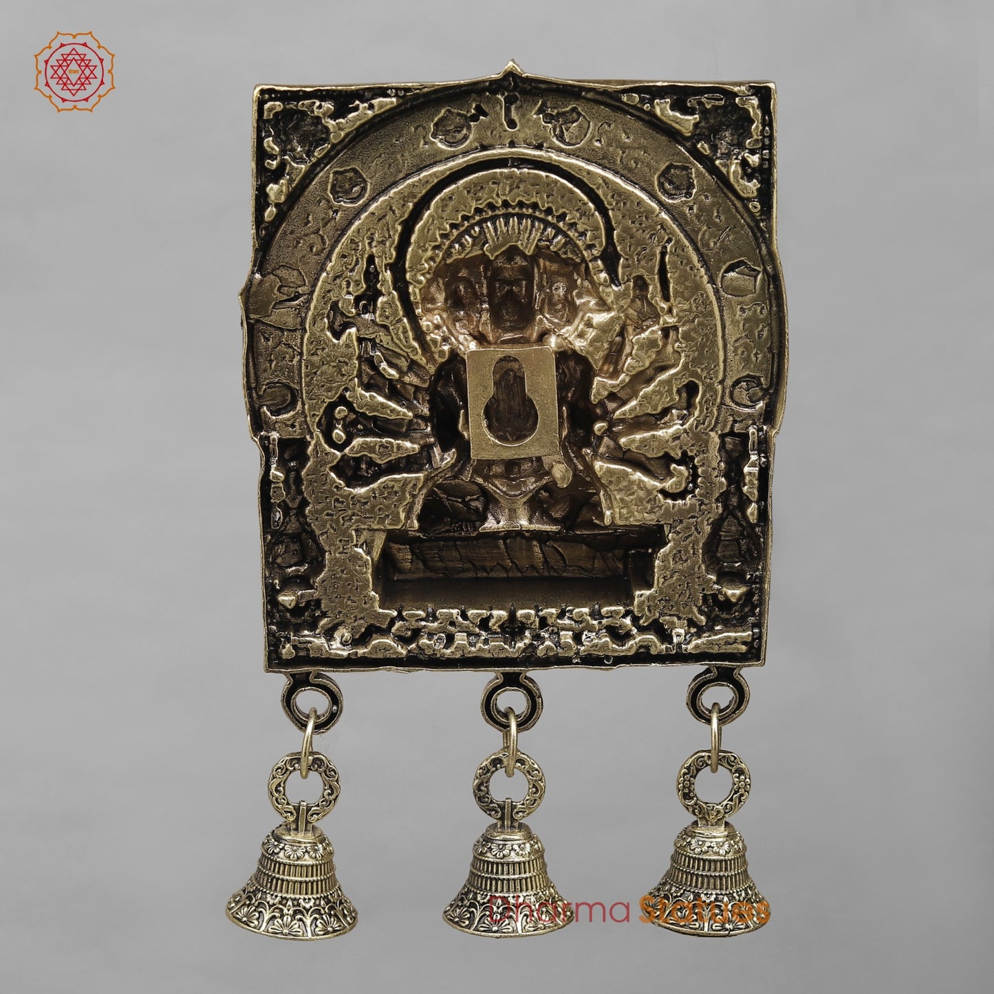 Brass Panchmukhi Hanuman Ji Hanging Fine 7”