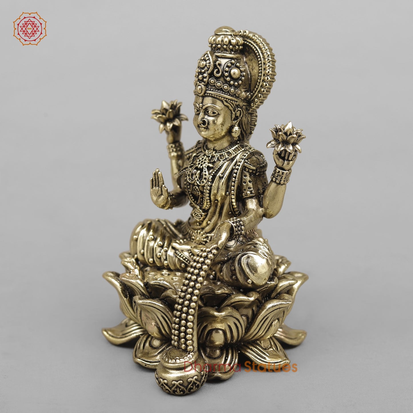Brass Dhan Lakshmi Seated Fine 5”