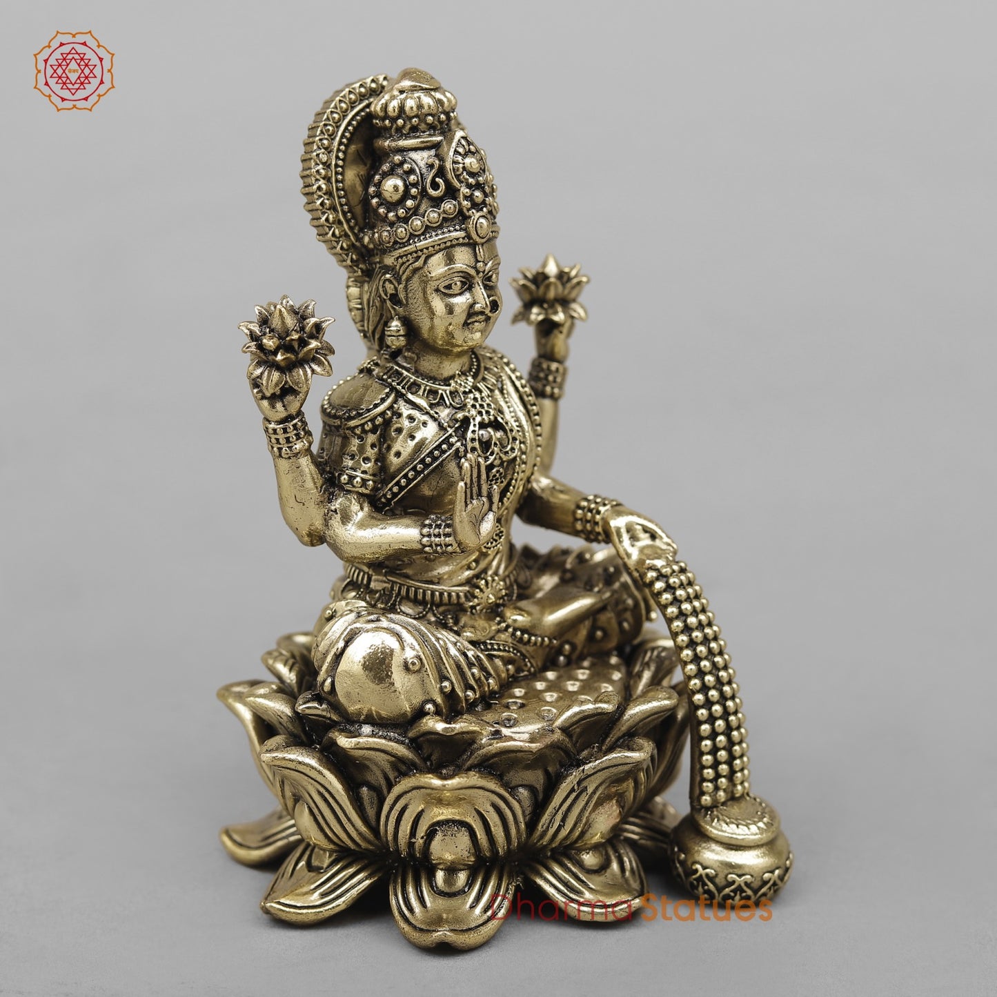 Brass Dhan Lakshmi Seated Fine 5”
