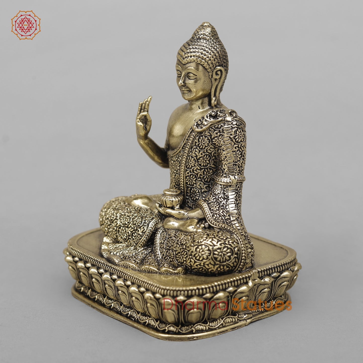 Brass Buddha Seated fine 4”