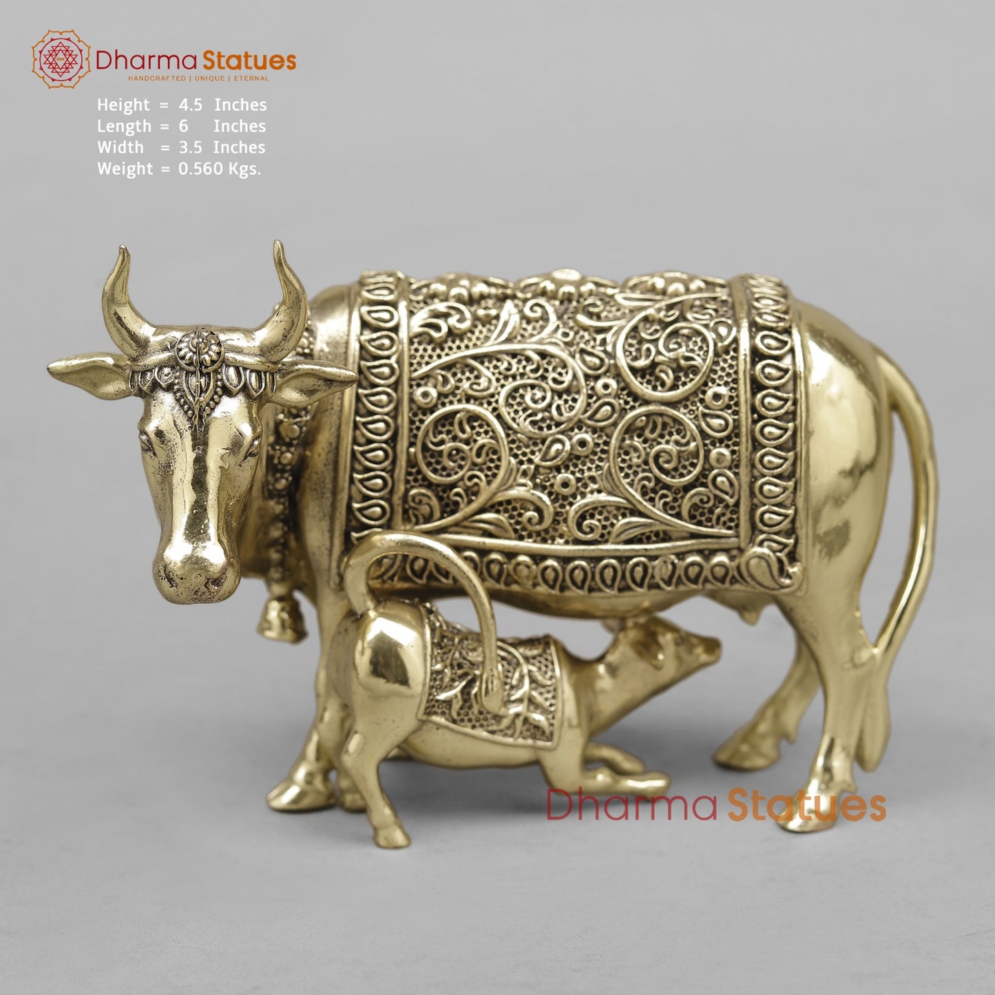 Brass Cow Calf Fine 6”