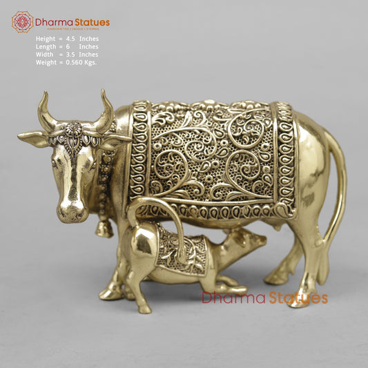 Brass Cow Calf Fine 6”