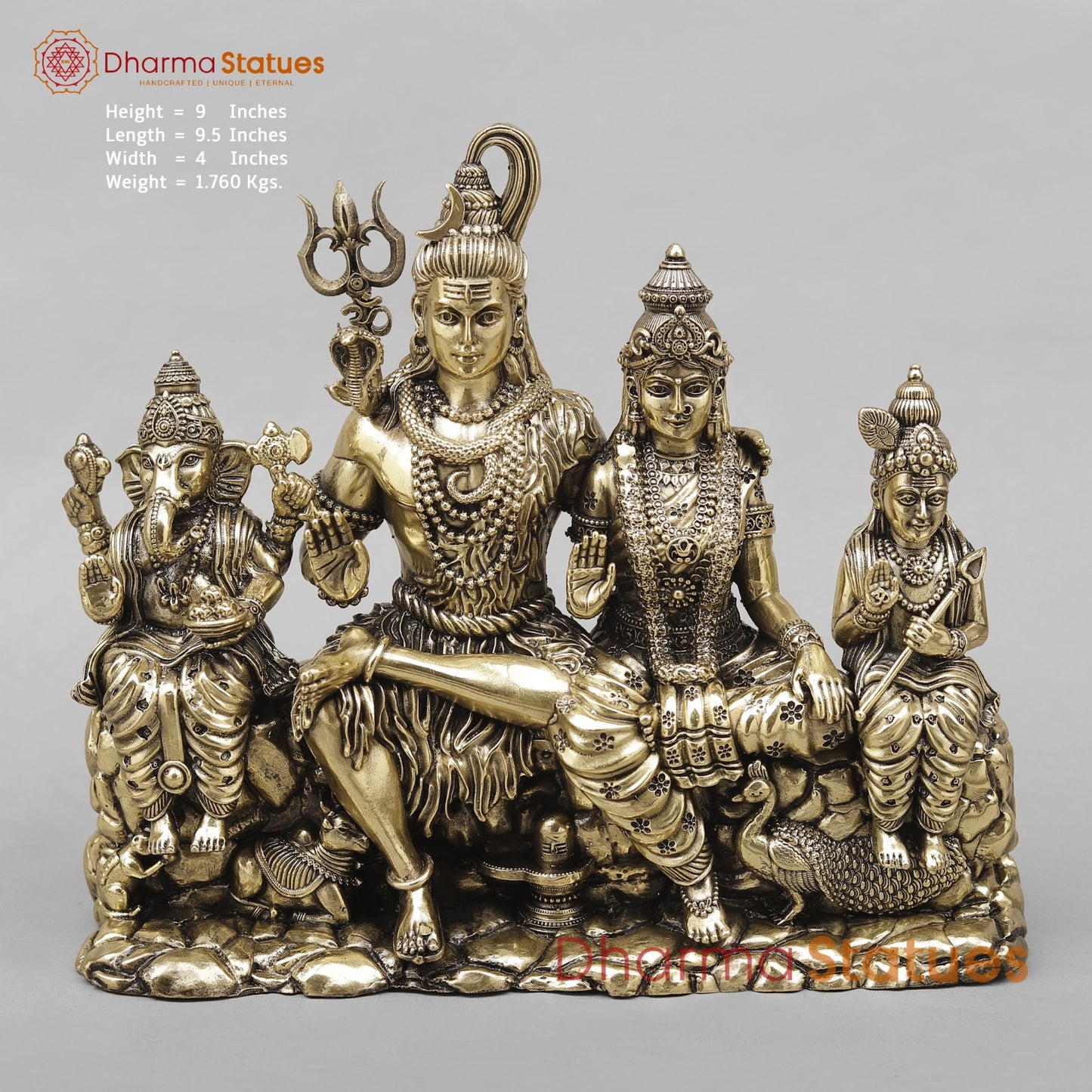 Brass Shiva family Fine 9”
