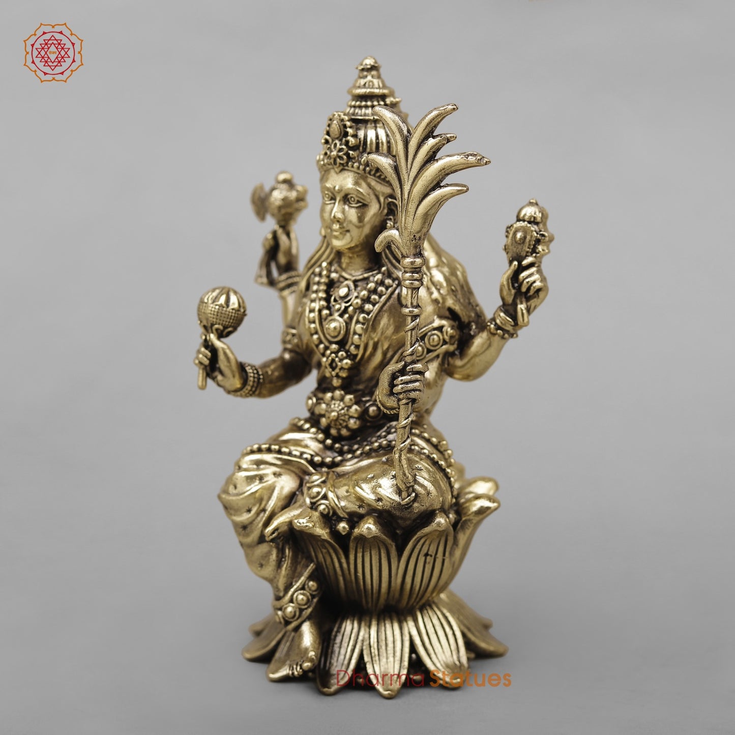 Brass Rajarajeshwari (Tripura Sundari) fine 6”