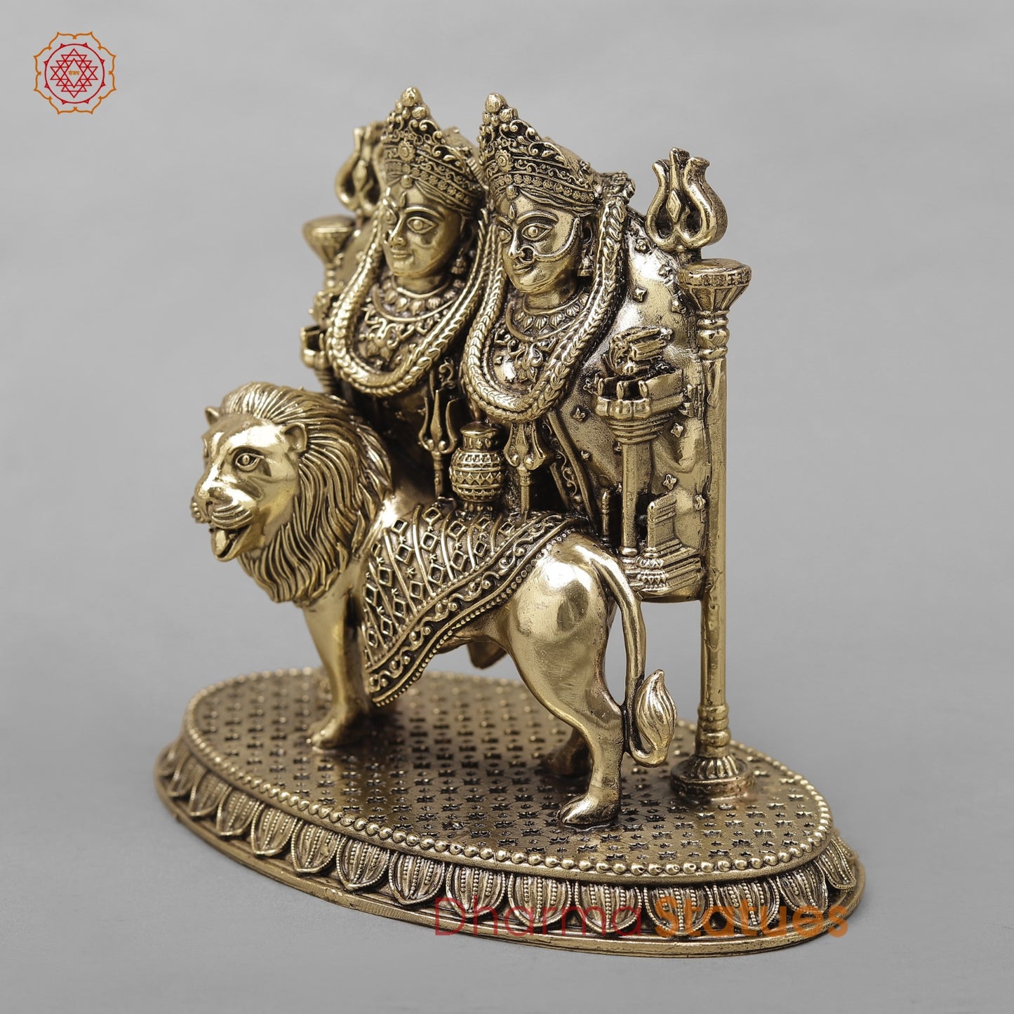 Brass Chamunda Devi Fine 6”