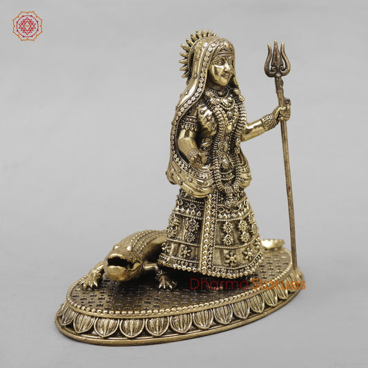 Brass Ganga Devi Fine 6.5”