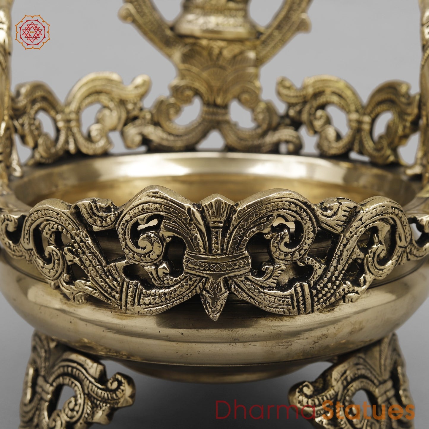Brass Ganesh Urli Fine, Smooth Finish 11”