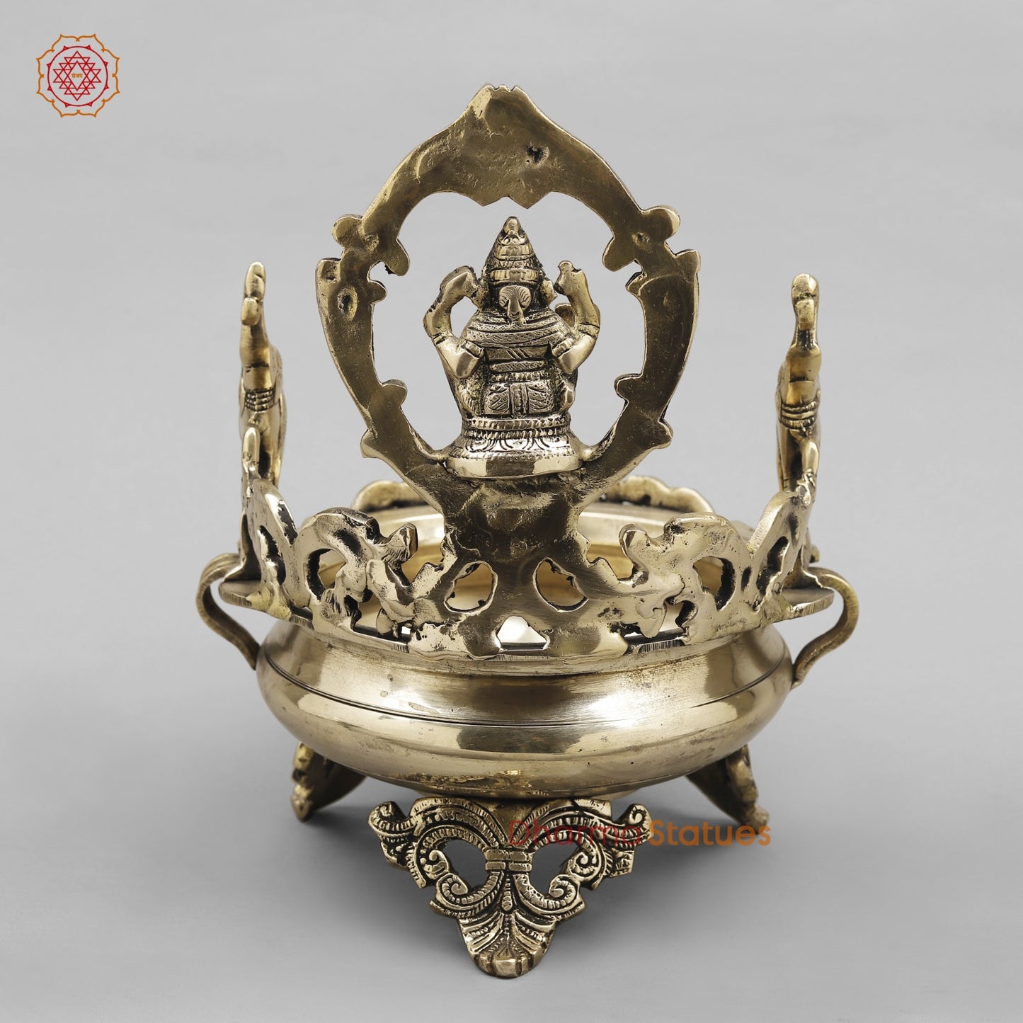 Brass Ganesh Urli Fine, Smooth Finish 11”