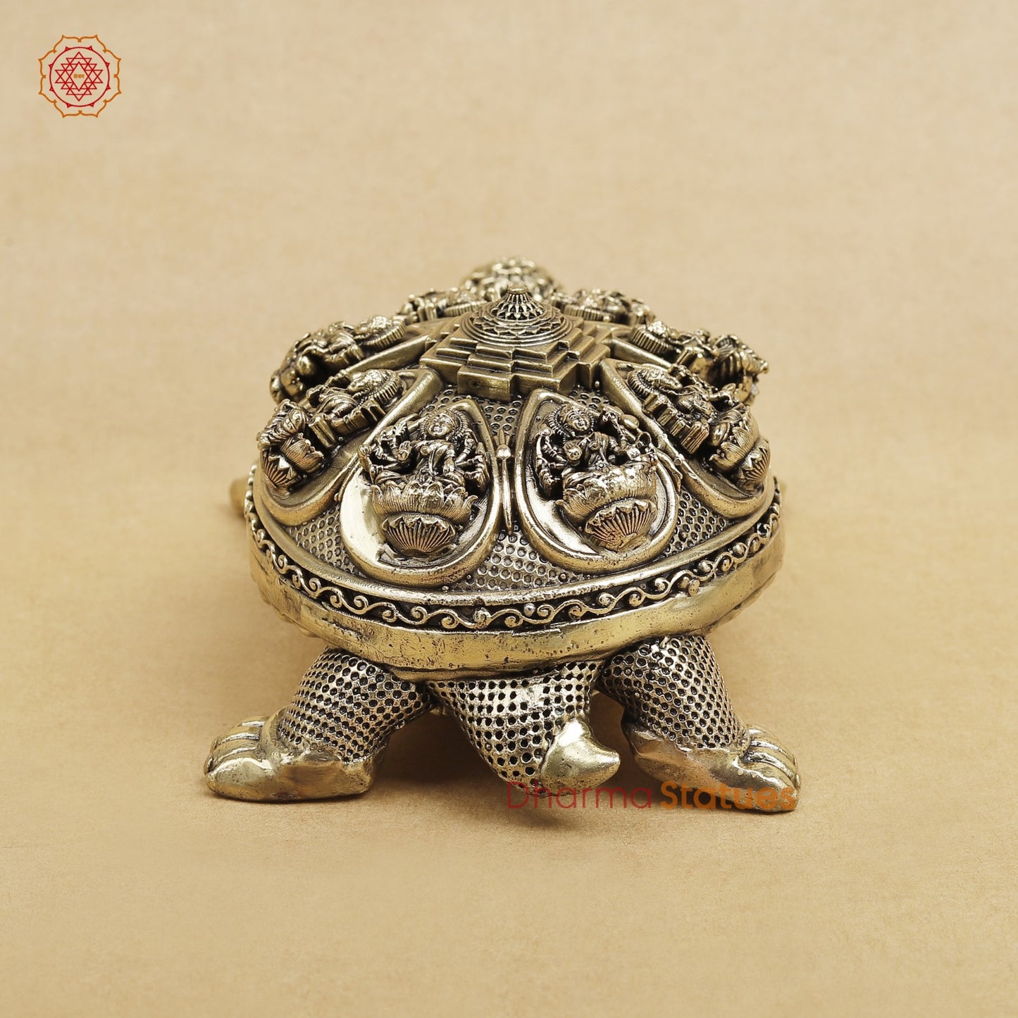 Brass Ashtlakshmi Tortoise With Meru Fine 6”