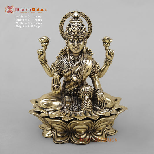 Brass Dhan Lakshmi Fine 5”