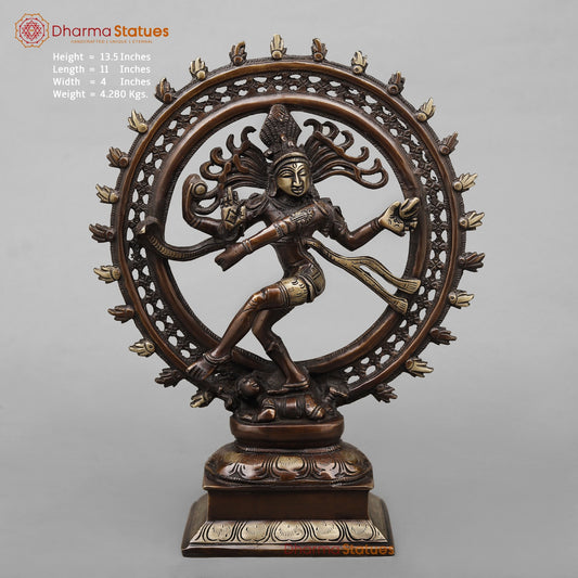Brass Natraj fine, Copper Antique Finish 13.5”