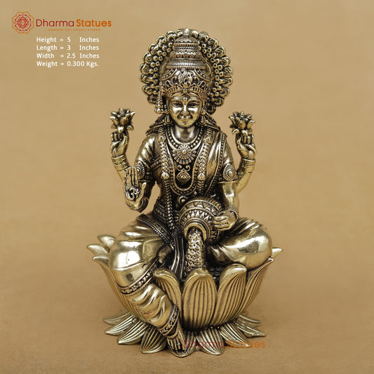 Brass Lakshmi seated fine 5”