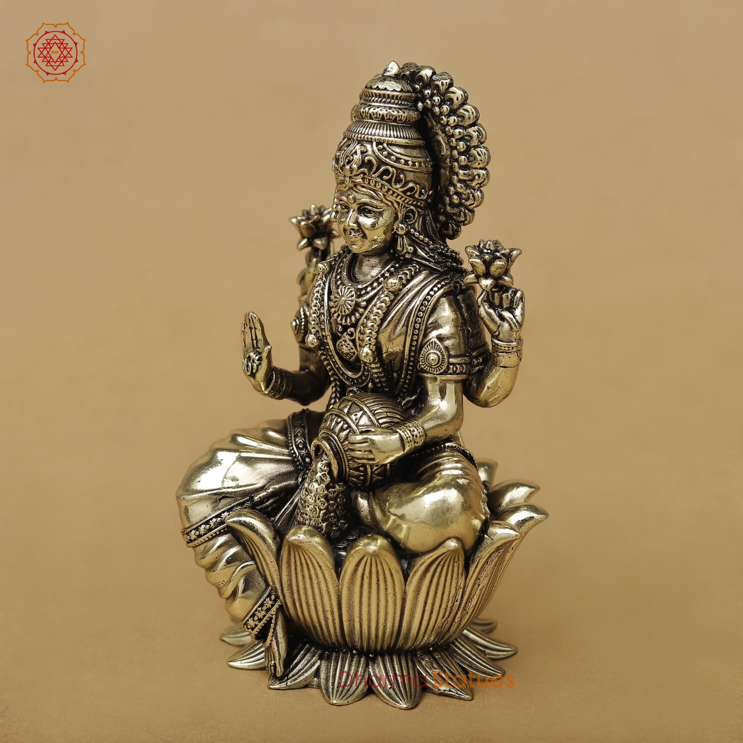 Brass Lakshmi seated fine 5”