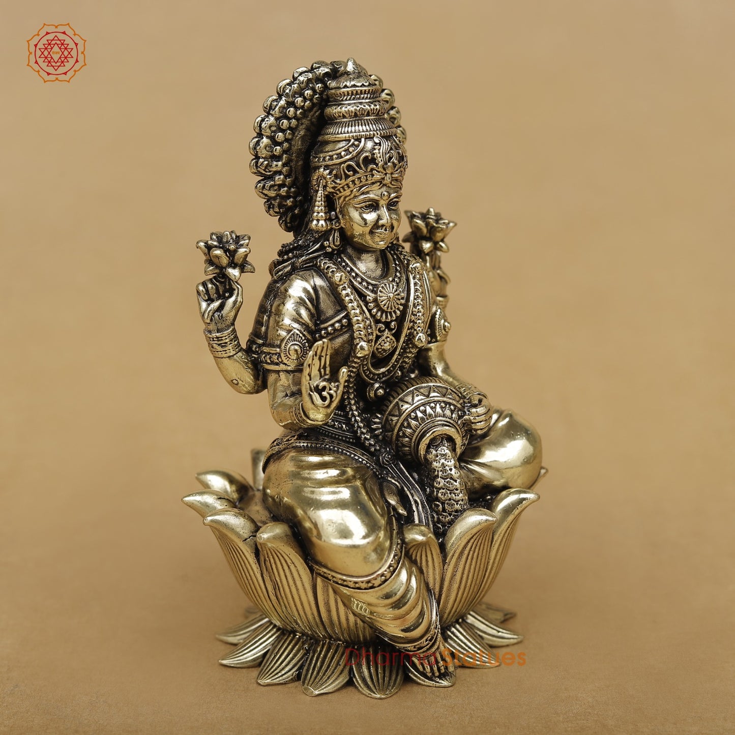 Brass Lakshmi seated fine 5”