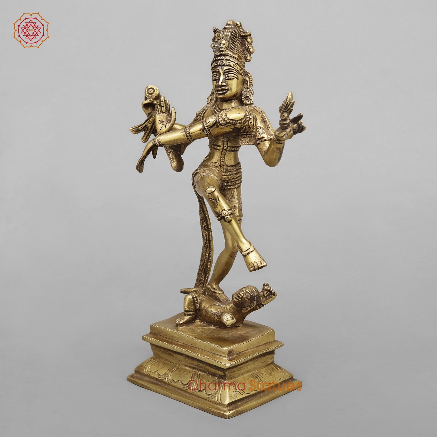 Brass Tandav shiva Fine, Antique Finish 12.5”
