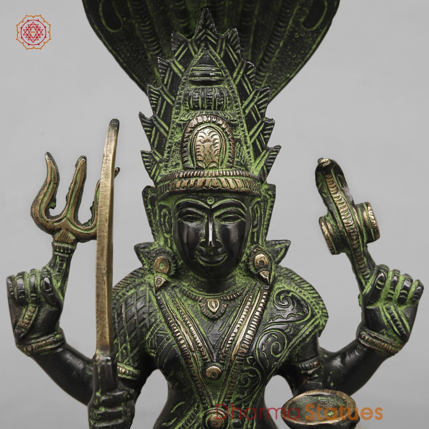 Brass Mariamma Seated Fine, Balck antique Finish 11”
