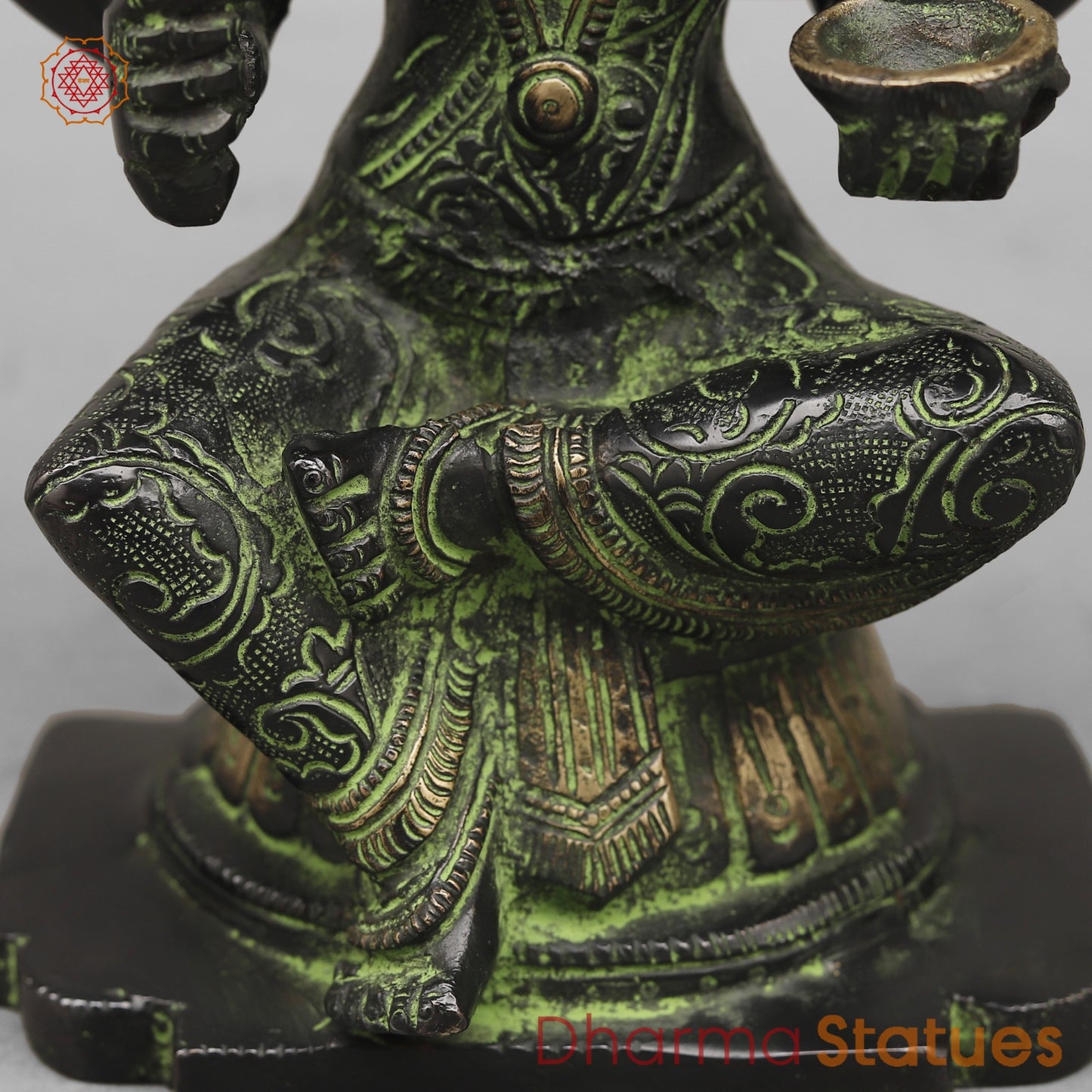 Brass Mariamma Seated Fine, Balck antique Finish 11”