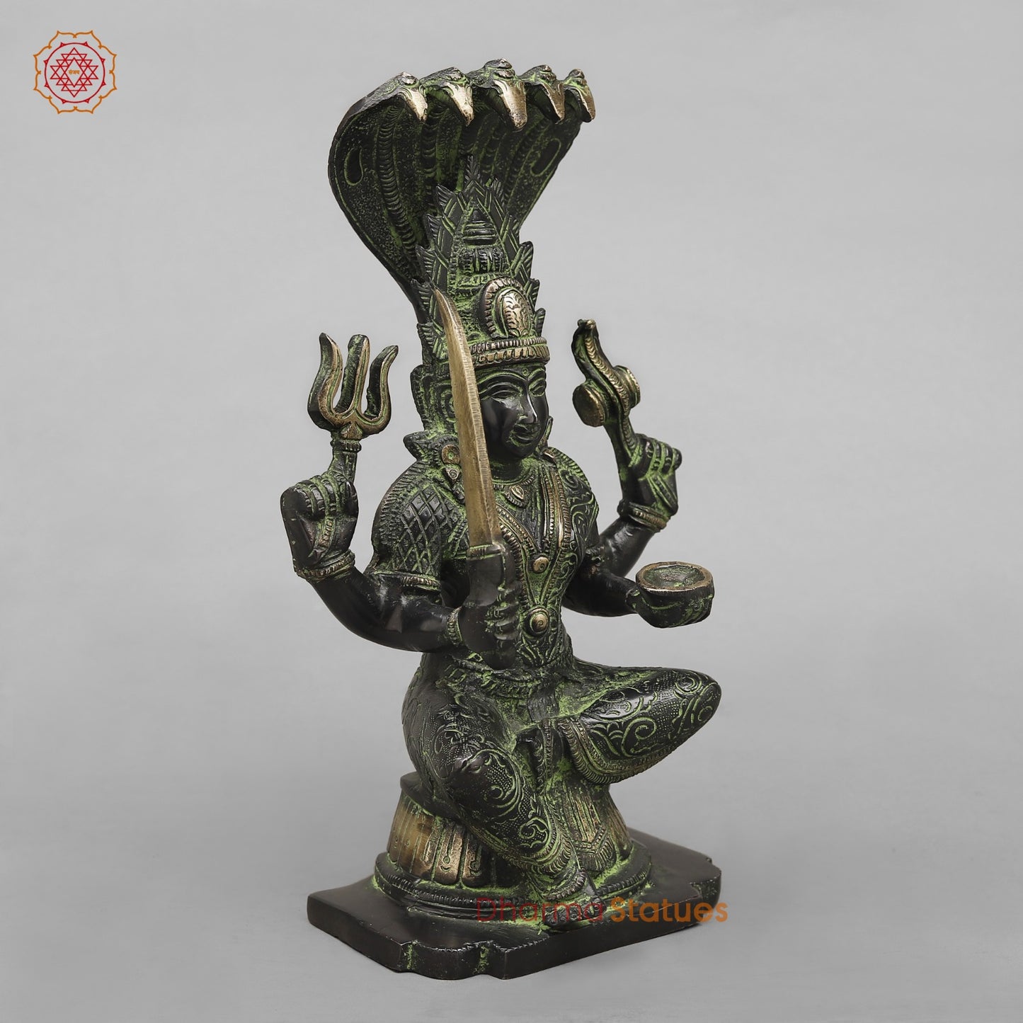 Brass Mariamma Seated Fine, Balck antique Finish 11”