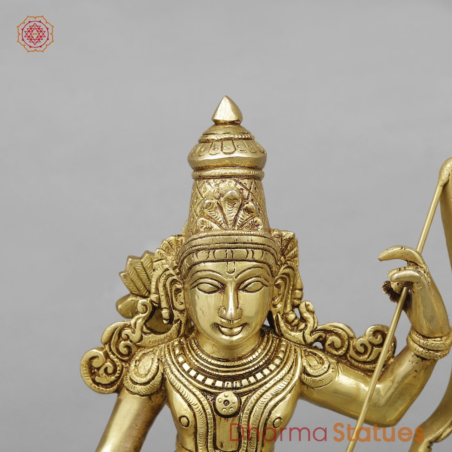 Brass Ram Darbar Fine, Golden Finish 15.5”