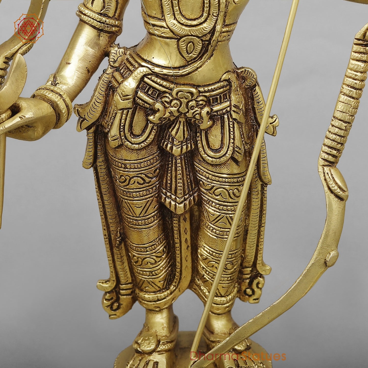Brass Ram Darbar Fine, Golden Finish 15.5”