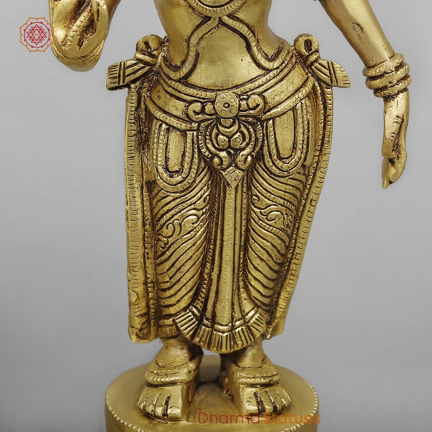 Brass Ram Darbar Fine, Golden Finish 15.5”