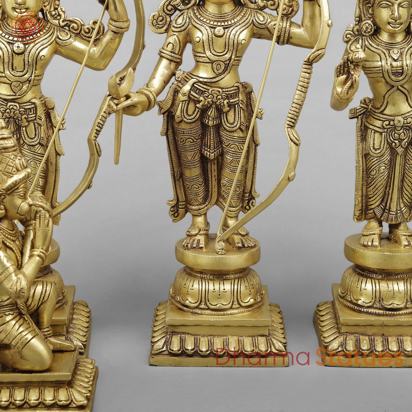 Brass Ram Darbar Fine, Golden Finish 15.5”