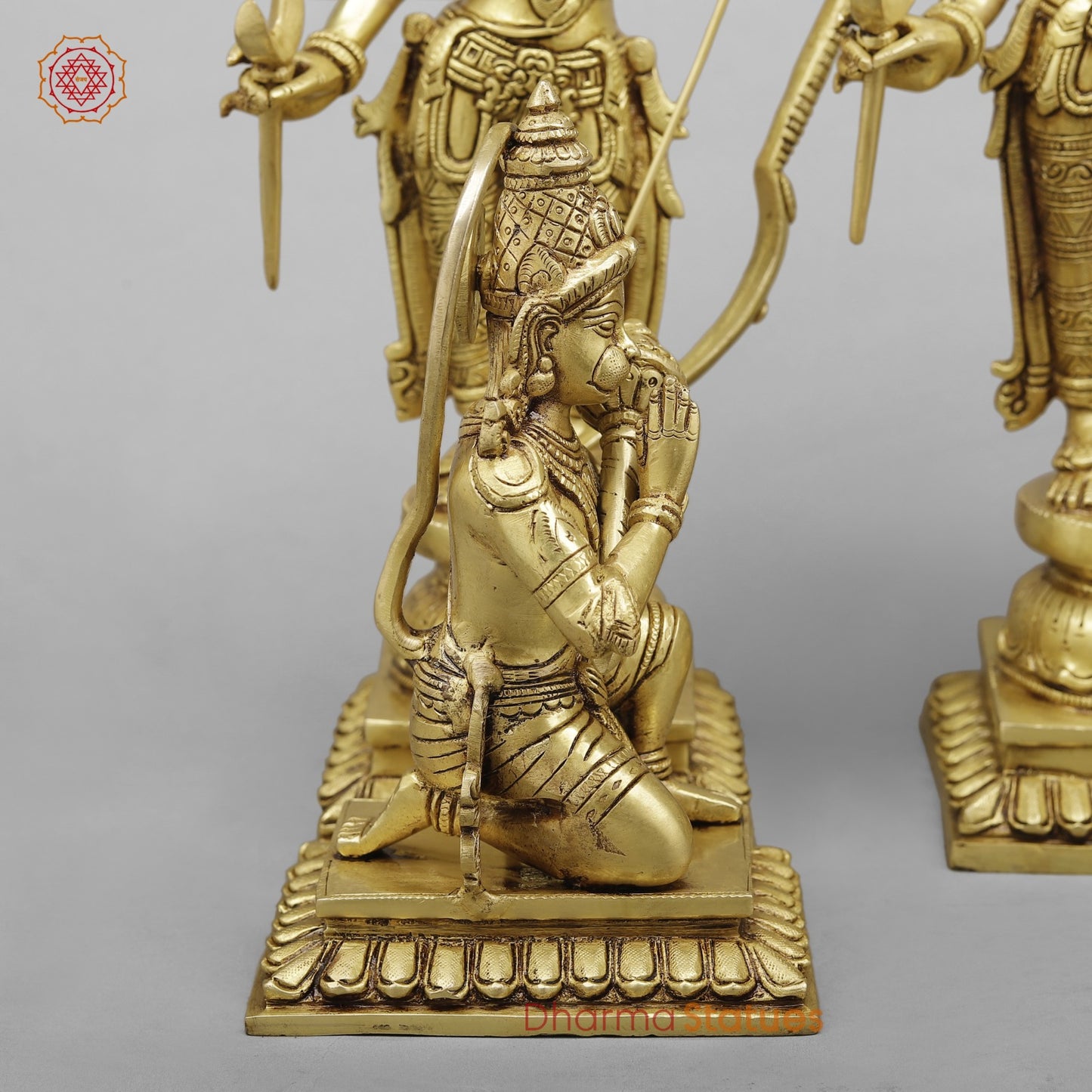 Brass Ram Darbar Fine, Golden Finish 15.5”