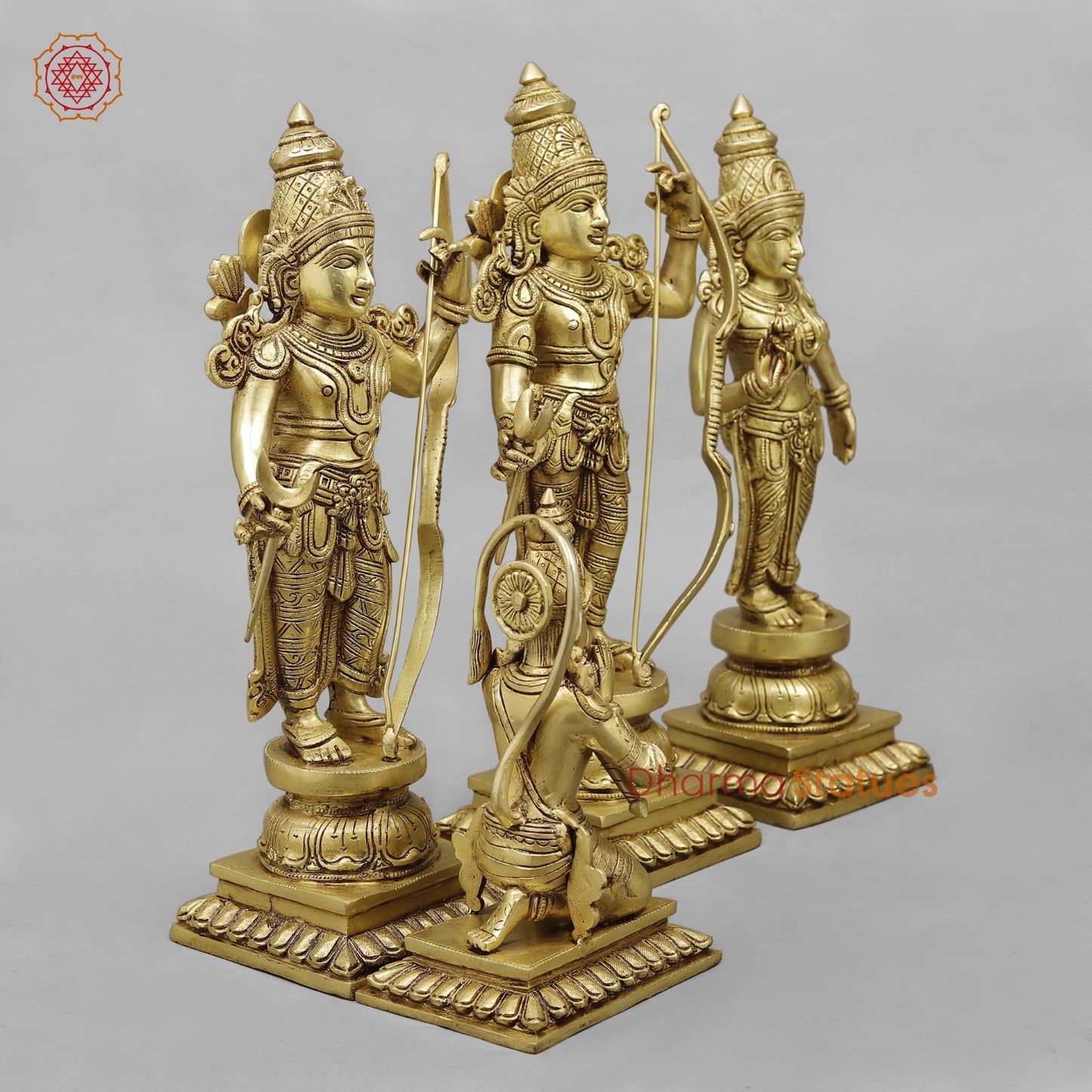Brass Ram Darbar Fine, Golden Finish 15.5”