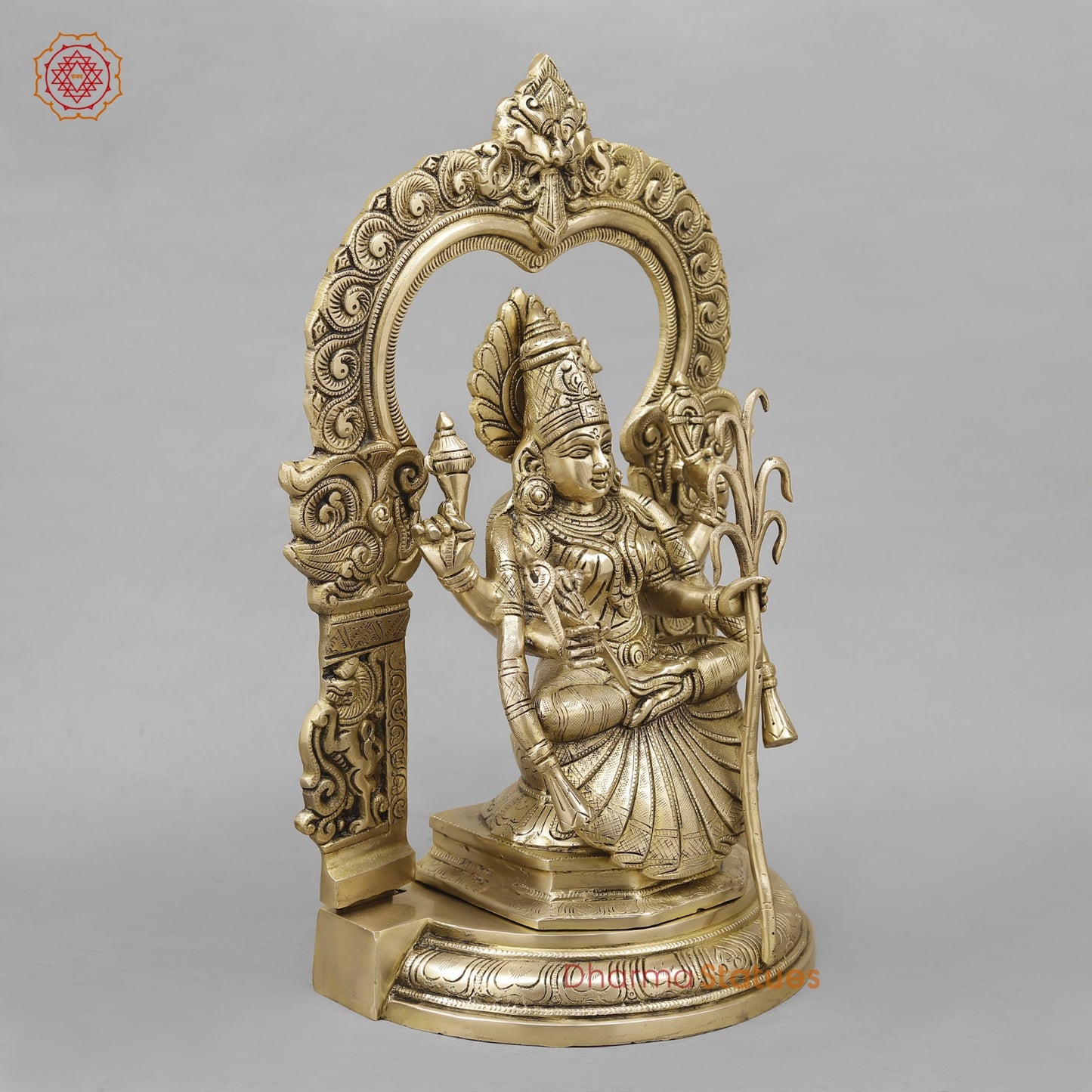 Brass Tripura Sundari (Rajarajeshwari) Fine,Smooth Finish 18”