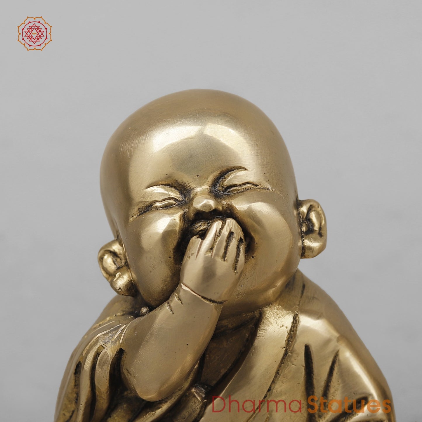 Brass Wise Monks Seated , Smooth Finish 5”