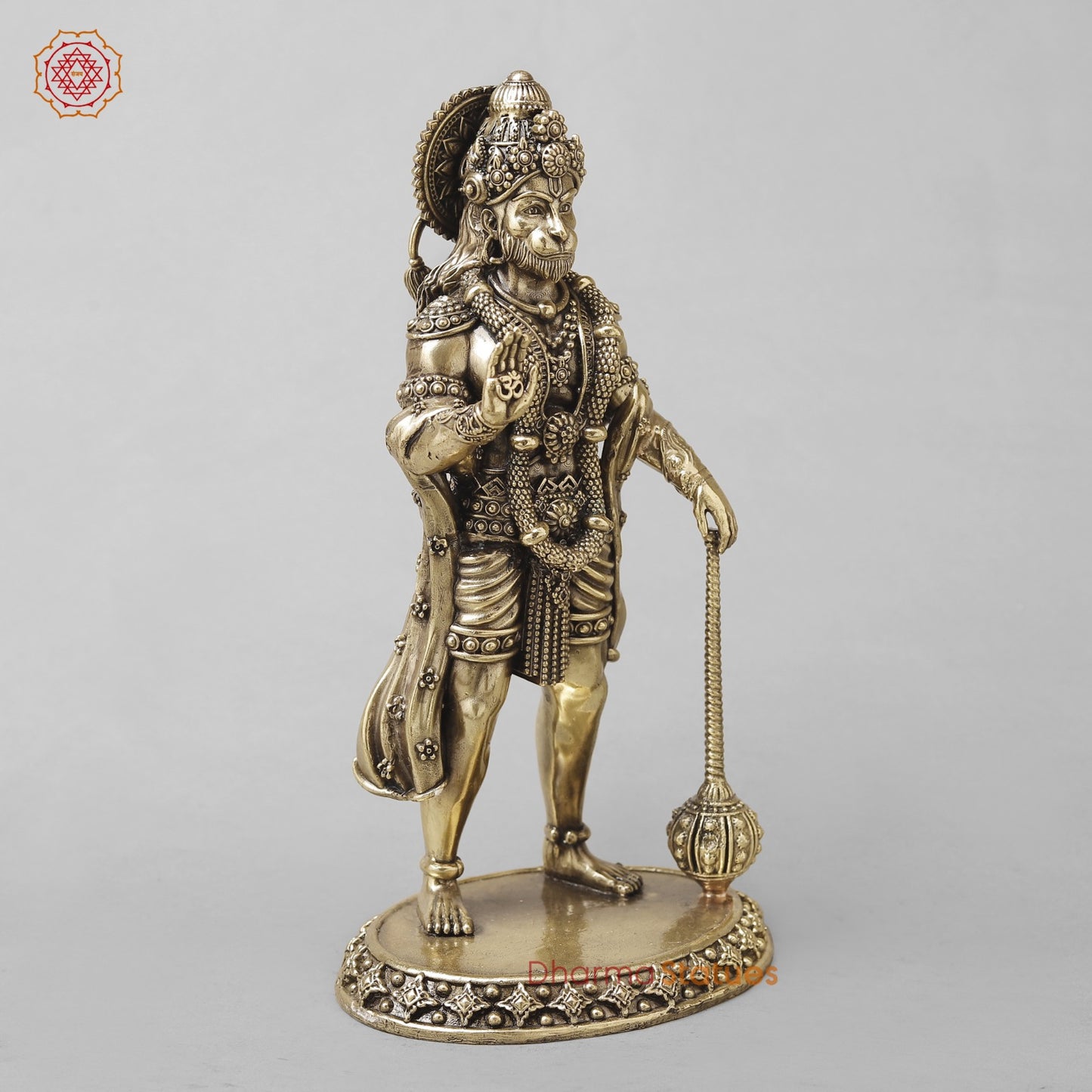 Brass Hanuman ji Standing Fine 10”