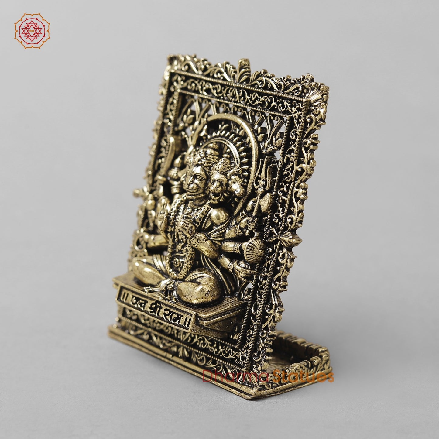 Brass Hanuman Panchmukhi Fine 3” (car dashboard suitable)