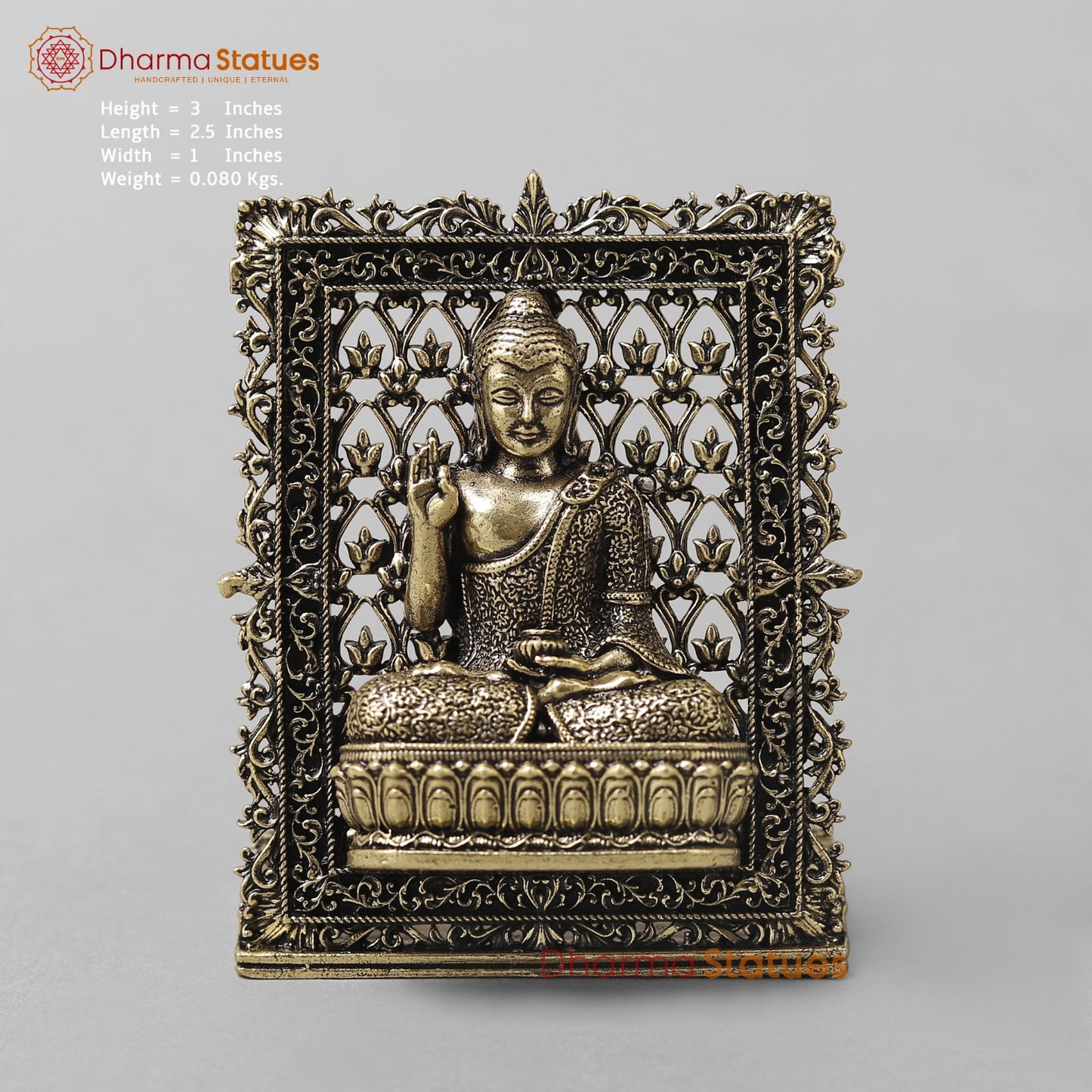 Brass Buddha Panel Fine 3” (car dashboard suitable)