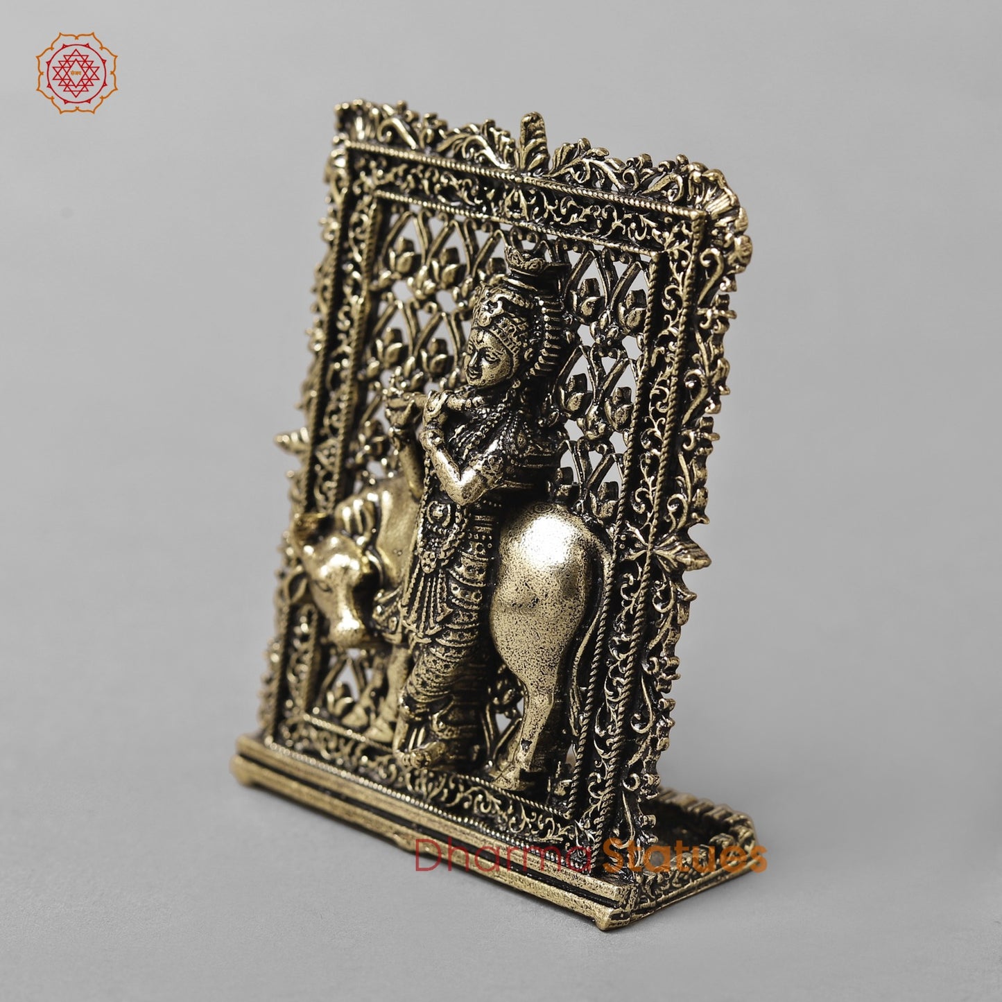 Brass Cow Krishna Panel Fine 3” (car dashboard suitable)
