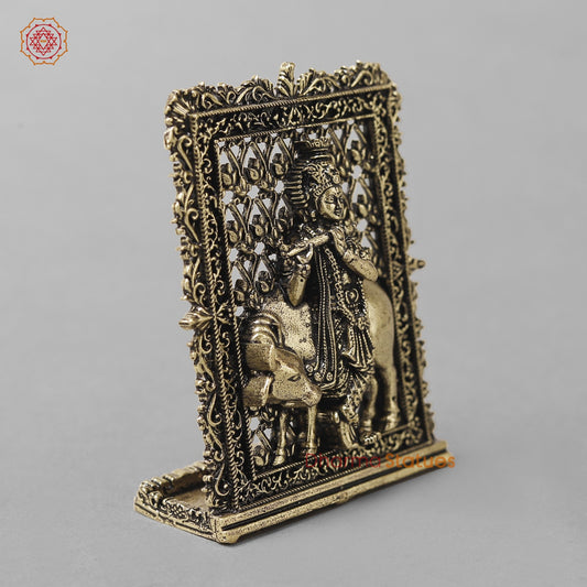 Brass Cow Krishna Panel Fine 3” (car dashboard suitable)