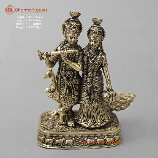 Brasa Radha Krishna Peacock Fine 4.5”