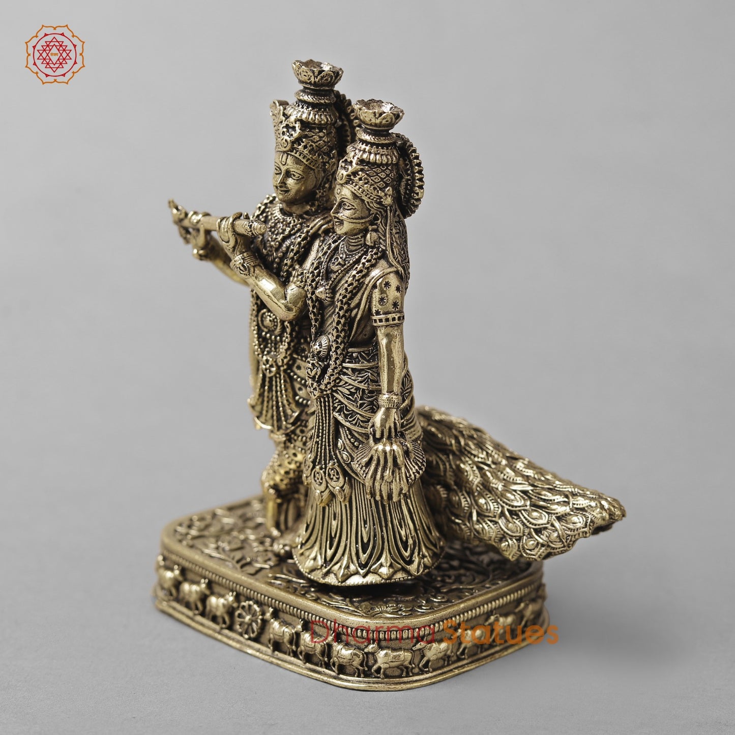 Brasa Radha Krishna Peacock Fine 4.5”