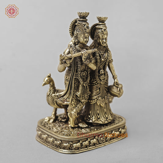 Brasa Radha Krishna Peacock Fine 4.5”