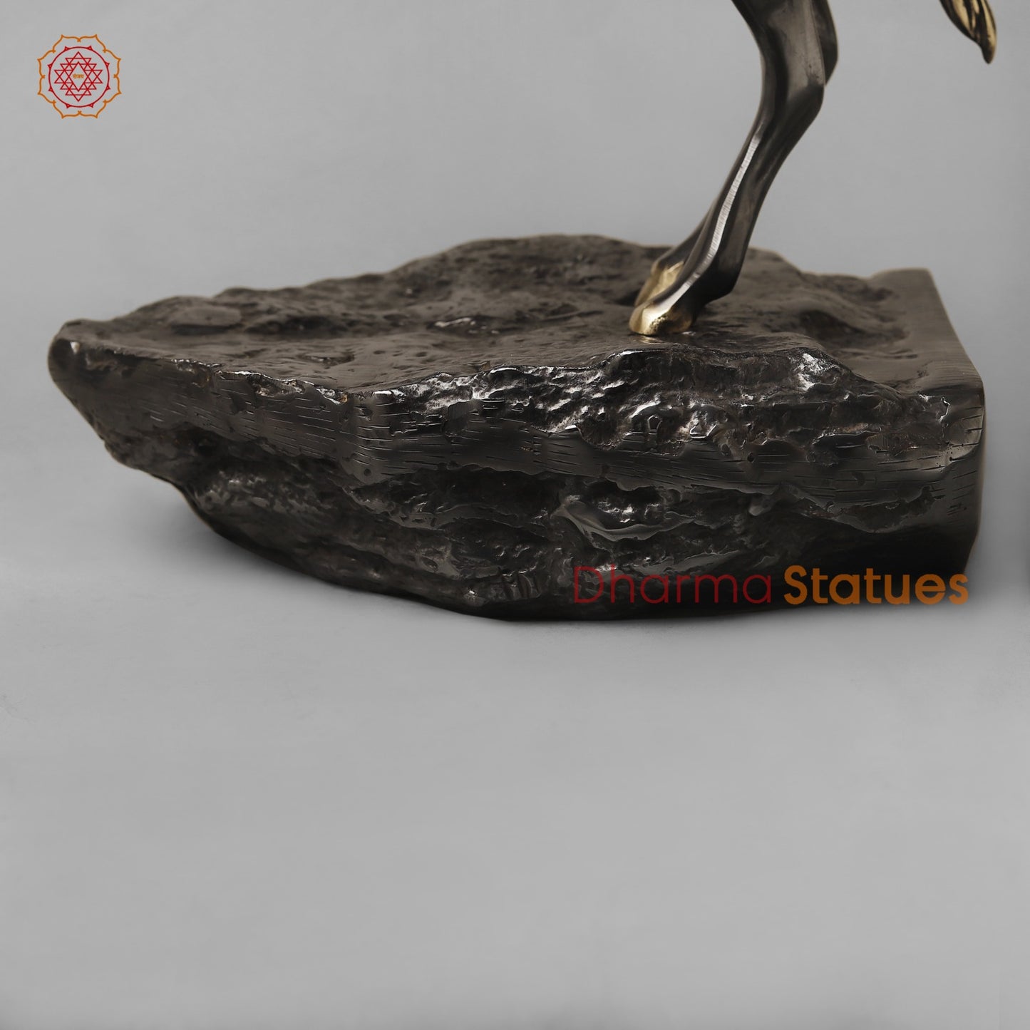 Brass Flying Horse Fine, Royal Black Finish 18.5”