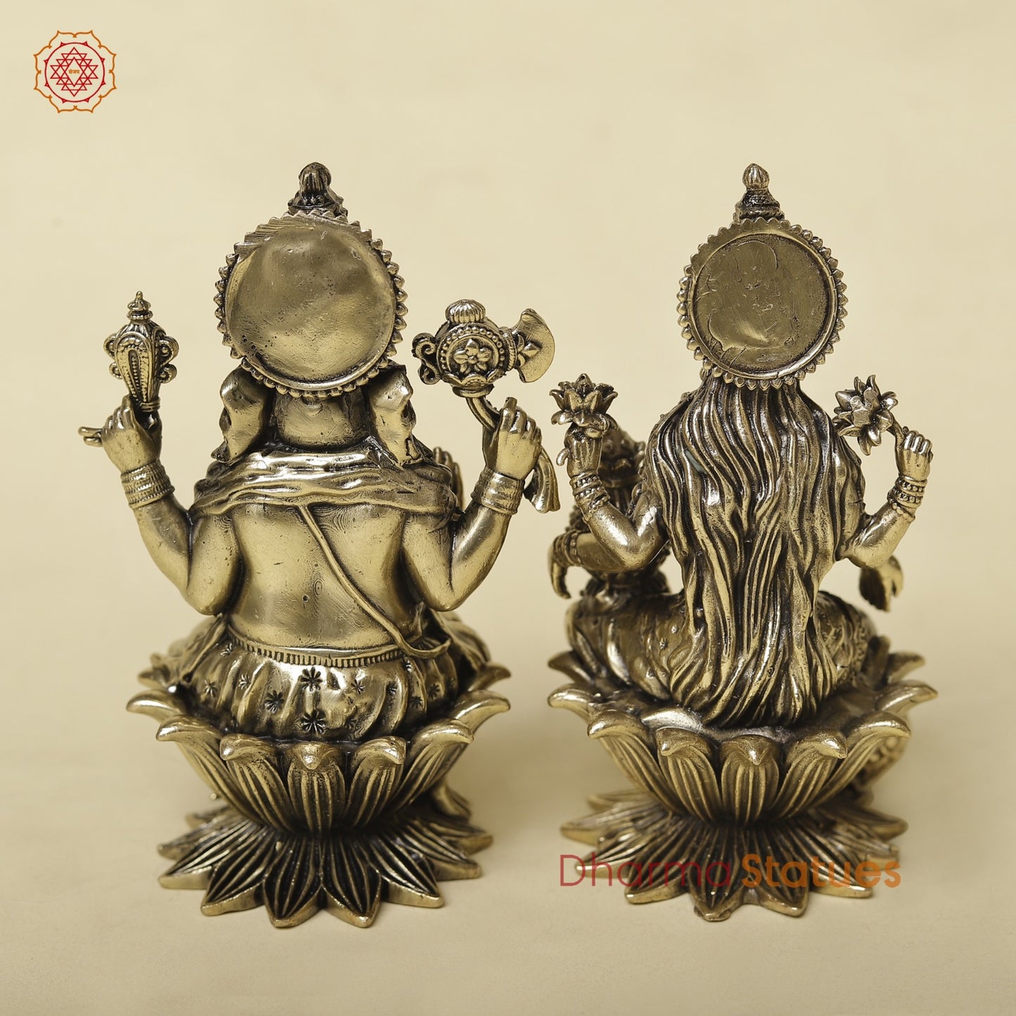 Brass Lakshmi Ganesh Fine 4”